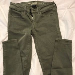 American Eagle hunter green jeans